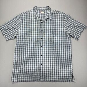 Levi's Red Tab Plaid Button Up‎ Short Sleeve Casual Shirt Menswear XL